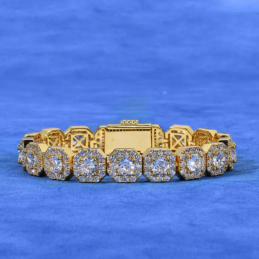 Hip Hop Bling S925 Silver CZ Ice Cube Bracelet – Custom Sugar Cube Link, Luxury Women’s Jewelry | Caratix Jewelry - CaratixJewelry